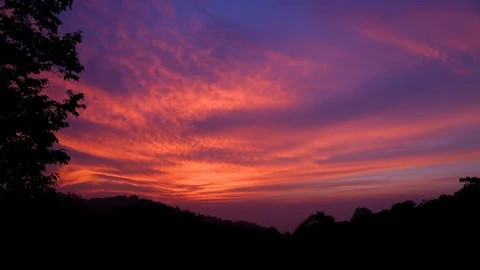 Beautiful Sunset Mountains Clouds View D Stock Video Pond5