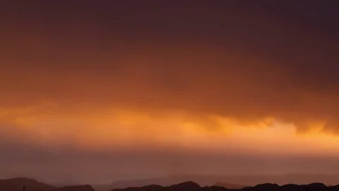 Beautiful Sunset of Mountains Stock Footage 84368316