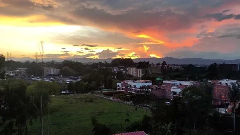 Beautiful sunset in the mountains Stock Footage 238798688