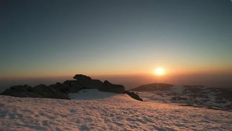 Beautiful sunset in the mountains. Stock Footage 327168974