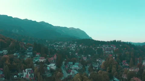 Beautiful sunset in the mountains. the rays of the sun shine between the clouds Stock Footage 169019501