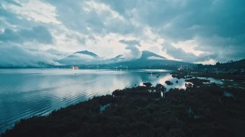 Beautiful sunset on the ocean Stock Footage 86746412