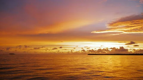 Beautiful sunset by the ocean Stock Footage 90744148