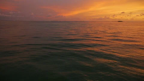 Beautiful sunset by the ocean Stock Footage 90744681