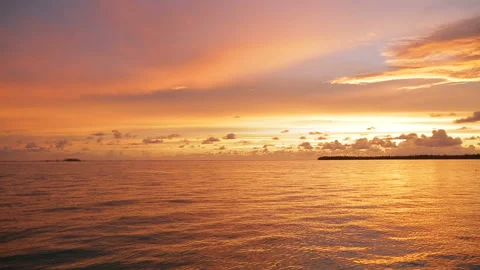 Beautiful sunset by the ocean Stock Footage 90745910