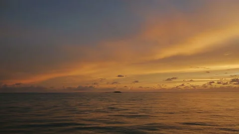 Beautiful sunset by the ocean Stock Footage 90746075