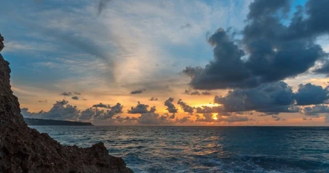 Beautiful sunset in ocean Stock Footage 108278501