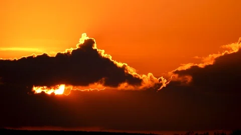 Beautiful sunset on the ocean Stock Footage 116615398