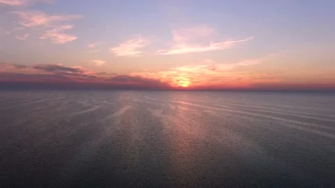 Beautiful sunset in the ocean Stock Footage 138045458