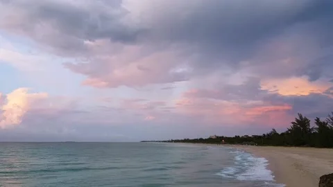 Beautiful sunset on the ocean Stock Footage 151086888