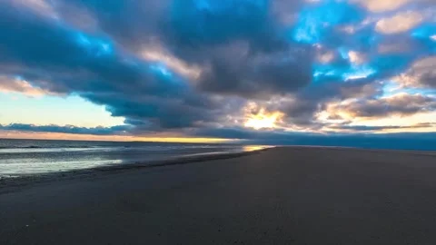 Beautiful sunset at the ocean Stock Footage 244155237