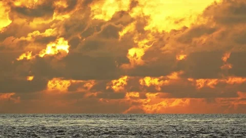 Beautiful sunset in the ocean Stock Footage 300424000