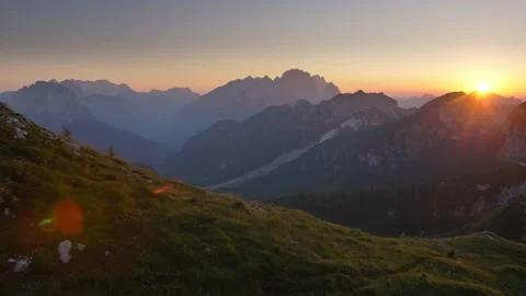 Beautiful sunset over Alps. Stockbeeldmateriaal 138255749