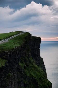 Beautiful sunset over Cliffs of Moher Foto stock