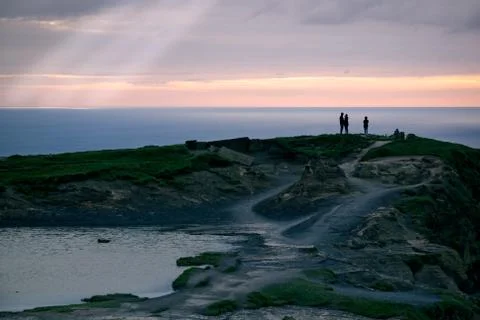Beautiful sunset over Cliffs of Moher Foto stock