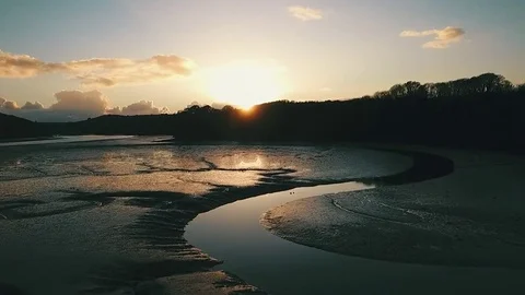 Beautiful Sunset over Devonshire Estuary Video stock 84284972