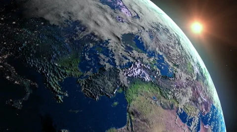 Beautiful sunset over the earth Vídeos de archivo 46957954