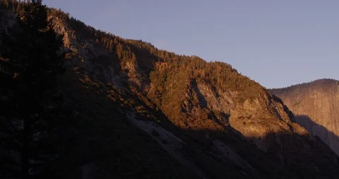 Beautiful Sunset  over the El Capitan, Yosemite National Park, California, Shot 库存影片 103450071