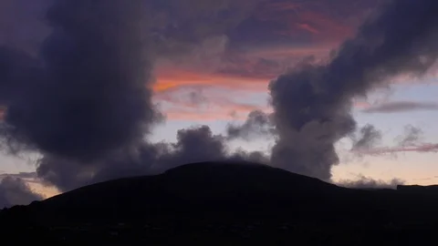 Beautiful Sunset Over Mountains On The Isle Of Skye In Scotland Stock Footage