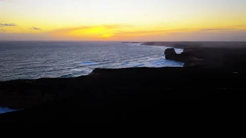 Beautiful Sunset Over The Ocean, Drone Shot, 6K Video stock 333403998