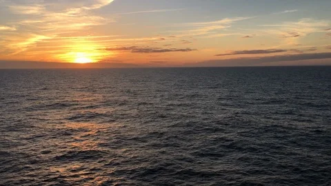 Beautiful sunset over the ocean Stock Footage 94706946
