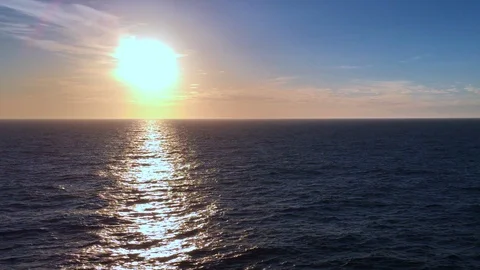 Beautiful sunset over the ocean Stock Footage 94706975
