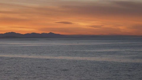 Beautiful sunset over the ocean Stock Footage 103434803