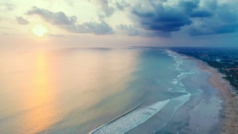 Beautiful sunset over the ocean Stock Footage 109395250