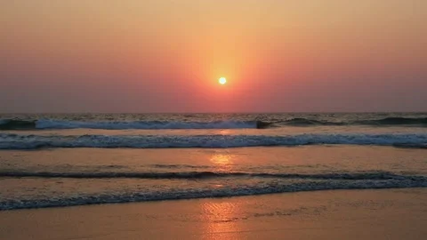 Beautiful sunset over the ocean. Stock Footage 234979409