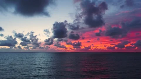 Beautiful sunset over the ocean Stock Footage 259823582