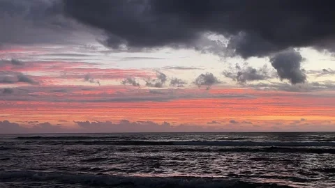 Beautiful sunset over the ocean Stock Footage 332587108