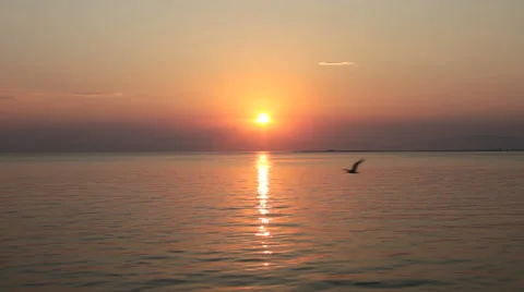 Beautiful sunset over the sea Stock Footage 30643282