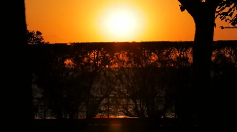 Beautiful Sunset Over the Sea Stock Footage 44839554