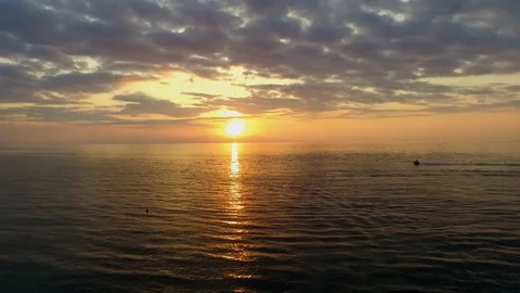 Beautiful sunset over the sea Video stock 86904475