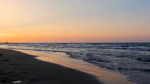 Beautiful sunset over the sea Stock Footage 113474150