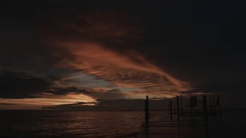 Beautiful Sunset over water Video stock 82977620
