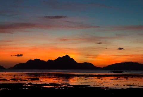 Beautiful sunset Stock Photos