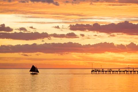 Beautiful sunset Stock Photos