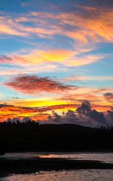 Beautiful of sunset Stock Photos