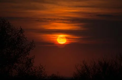 Beautiful sunset Stock Photos
