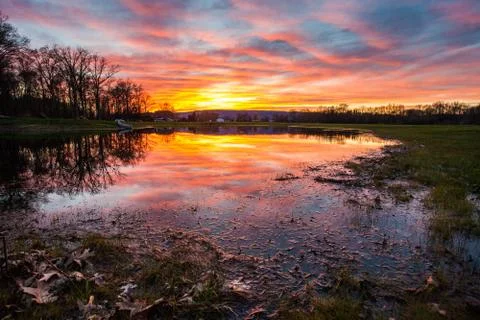 Beautiful sunset Stock Photos