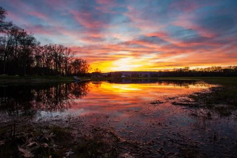 Beautiful sunset Stock Photos