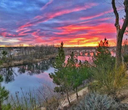 Beautiful sunset Stock Photos