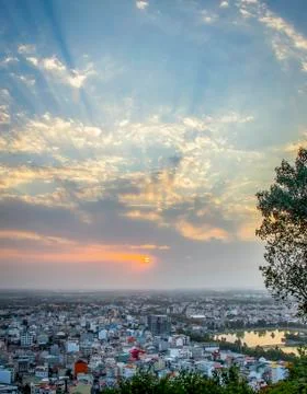The beautiful sunset Foto stock