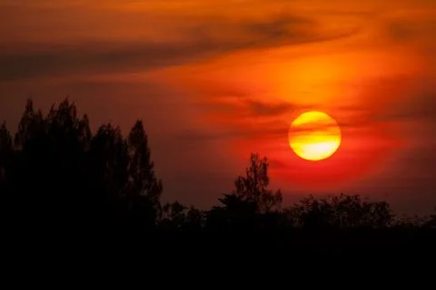 Beautiful sunset Stock Photos