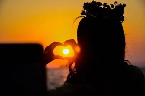 Beautiful sunset Stock Photos