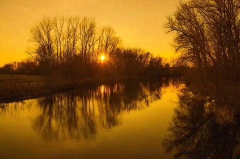 Beautiful sunset Stock Photos