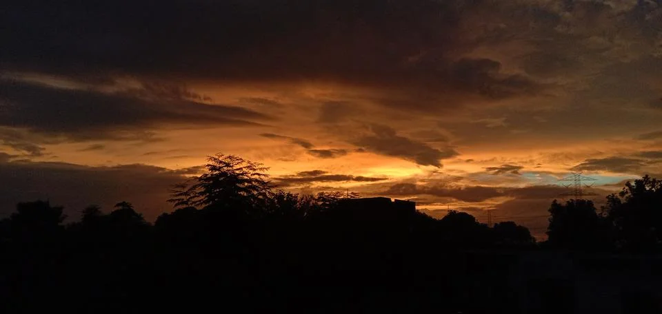 Beautiful sunset Stock Photos