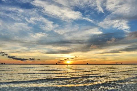 Beautiful sunset Stock Photos