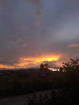 Beautiful sunset Stock Photos